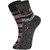 DUKK Men's Black  Grey Ankle Length Cotton Lycra Socks (Pack of 2)