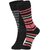 DUKK Men's Black  Red Glean Length Cotton Lycra Socks (Pack of 2)