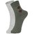 DUKK Men's Grey  Green Ankle Length Cotton Lycra Socks (Pack of 2)