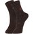 DUKK Men's Brown Ankle Length Cotton Lycra Socks (Pack of 2)