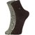 DUKK Men's Green  Brown Ankle Length Cotton Lycra Socks (Pack of 2)