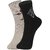 DUKK Men's Beige  Black Ankle Length Cotton Lycra Socks (Pack of 2)