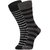 DUKK Men's Black Glean Length Cotton Lycra Socks (Pack of 2)