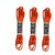 Demoda  Round Shoe laces for Sports shoes Sneakers Casual shoes(Pack of 3 Pair- Orange)