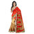 Fashionoma Red Georgette Embroidered Saree With Blouse