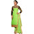 Tami Beautiful Green Georgette Unstitched Dress Material With Chiffon Dupatta
