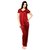 RamE--Mahroon colou satin 4 PC  Sexy Night Wear Nighty Womens Sleepware, night suits Gown for Ladies