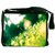 Snoogg Small Floral In Green Grass Digitally Printed Laptop Messenger  Bag