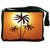 Snoogg Vector Summer Illustration With Palm Trees Designer Laptop Messenger Bag