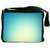 Snoogg Lite Blue Background Digitally Printed Laptop Messenger  Bag