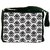 Snoogg Black Hanging Pattern Digitally Printed Laptop Messenger  Bag
