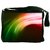 Snoogg Multicolor Strips Digitally Printed Laptop Messenger  Bag