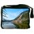 Snoogg River Side Mountain Digitally Printed Laptop Messenger  Bag