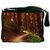 Snoogg Red Forest Digitally Printed Laptop Messenger  Bag