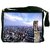 Snoogg Abstract Big City Digitally Printed Laptop Messenger  Bag