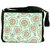 Snoogg Mixed Green Pattern Digitally Printed Laptop Messenger  Bag