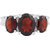 925 Sterling Silver Garnet Studded Ring by Allure Jewellery