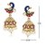 Vidhi Jewels Peacock Inspired Gold Plated Zinc Earrings for Women VER136G