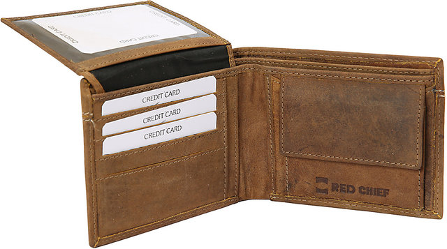 Redchief A90033 TAN Wallet For Men's
