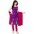 Khushali Presents Embroidered Crepe Dress Material(Purple,Rani) LUMANG01