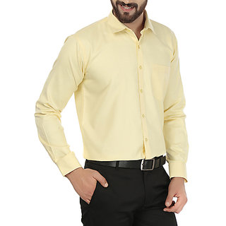 Cream Regular Fit Formal Shirt 