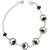 Silver Chain Black Stone Bracelete by Sparkling Jewellery