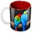 Tuelip Beautiful Looking Creative Designs Parrot Pair Printed Inner Red Tea And Coffee Ceramic Mug 350 Ml