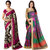 Styloce Multicolor Chiffon Floral Saree With Blouse