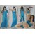 Women's Sleepwear 6pc Blue Bra Panty Top Capri Nighty  Overcoat New Satin Night  Robe Set Daily Lounge wear Honeymoon Gift sets Wedding Dress