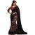 Styloce Black Chiffon Embroidered Saree With Blouse