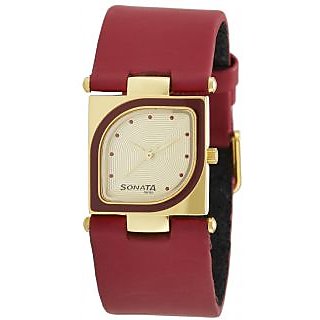 Sonata yuva gold analog watch on sale