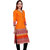 Mokshi Women Orange Rayon Kurta