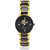Arum Combo Golden Black  Stylish  Watch With Brown Wallet ANWWC-029