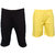 Pack Of 2 Combo 1 Black Capri  1 Yellow Short For Girls By Little Stars