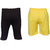 Pack Of 2 Combo 1 Black Capri  1 Yellow Short For Girls By Little Stars