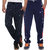 Vimal-Jonney Multicolor Print And Plain Cotton Trackpants For Men (Pack Of 2)