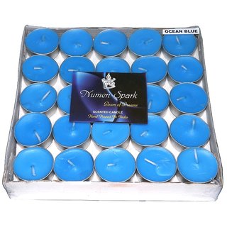 OCEAN BLUE TEA-LIGHT CANDLE(Pack Of 50)