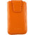 Emartbuy BLU Studio 5 C HD Sleek Range Orange Luxury PU Leather Slide in Pouch Case Sleeve Holder ( Size 4XL ) With Magnetic Flap  Pull Tab Mechanism