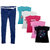 IndiWeaves Women 1 Regular Fit Denim Jeans along with belt (size-28) and 5 Cotton Printed T-Shirt (Set of -6)