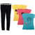 Indistar Women 1 Regular Fit Denim Jeans along with belt (size-28) and 3 Cotton Printed T-Shirt (Set of -4)