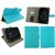Emartbuy Digitab Dt-Ssp1078W Tablet 7 Inch Universal Range Turquoise Multi Angle Executive Folio Wallet Case Cover With Card Slots + Turquoise Stylus