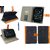 Emartbuy Lenovo Tab 2 A7-10 Tablet 7 Inch Universal Range Blue Denim Multi Angle Executive Folio Wallet Case Cover With Card Slots + Stylus