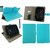 Emartbuy Kindle Fire HDX 7 Tablet 7 Inch Universal Range Turquoise Plain Multi Angle Executive Folio Wallet Case Cover With Card Slots + Stylus
