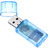 VJOY CR-208 Card Reader (Blue) (Single Format for MicroSD Cards, Plug  Play Type with LED Indicators) USB V2.1  V1.1 Card Reader
