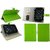 Emartbuy Zync Z99 3G Tablet 7 Inch Universal Range Green Multi Angle Executive Folio Wallet Case Cover With Card Slots + Green Stylus