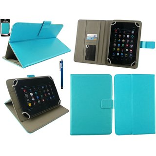 Buy Emartbuy Videocon V Tab Ace Plus Tablet 7 Inch Universal Range Turquoise Plain Multi Angle Executive Folio Wallet Case Cover With Card Slots Stylus Online 729 From Shopclues