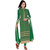 Trendz Apparels Green 60 gm Georgette Straight Fit Salwar Suit