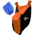Ak Kart Black  Orange Bike Body Cover With Microfiber Vehicle Washing Hand Cloth For Bajaj CT 100