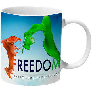 Mooch Wale Freedom Happy Independence Day Ceramic Mug