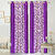 iLiv Border Purple Jaleb Designer Long Door curtain - 9feet set of 4